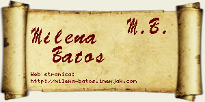Milena Batos vizit kartica